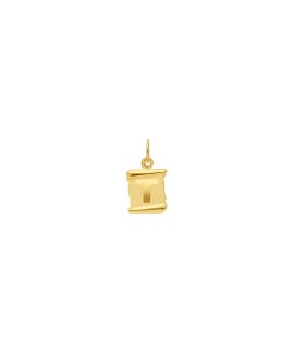 DonaZinda Pergaminho Letra T Joia Pendente Colar Ouro 19.2K OBE10205T