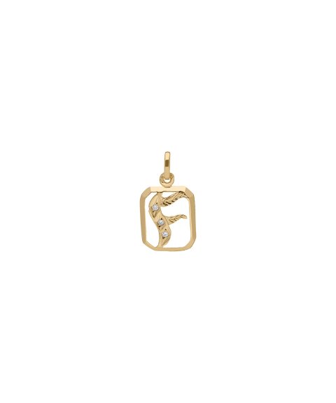 DonaZinda Letra F Joia Pendente Colar Ouro 19.2 K Mulher OBE10823F DonaZinda Letra F Joia Pendente Colar Ouro 19.2 K Mulher OBE10823F
