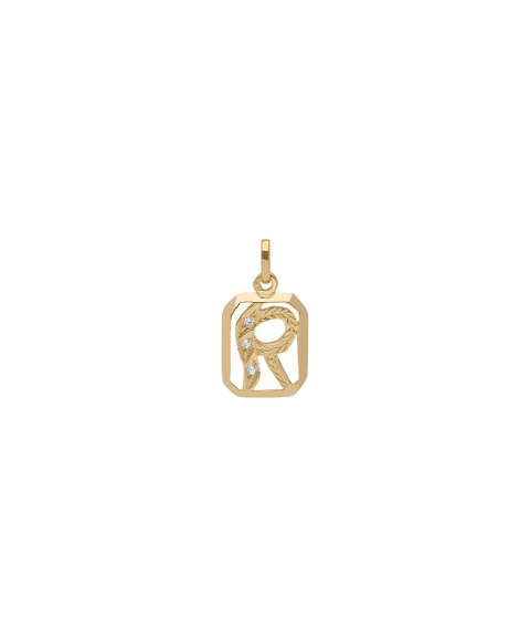 DonaZinda Letra R Joia Pendente Colar Ouro 19.2 K Mulher OBE10823R DonaZinda Letra R Joia Pendente Colar Ouro 19.2 K Mulher OBE10823R