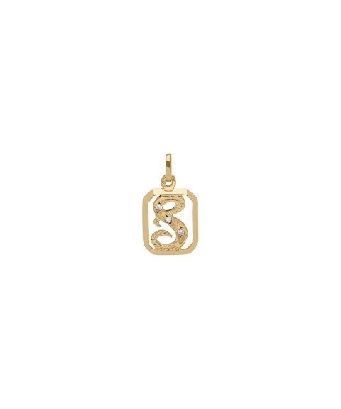 DonaZinda Letra S Joia Pendente Colar Ouro 19.2 K Mulher OBE10823S DonaZinda Letra S Joia Pendente Colar Ouro 19.2 K Mulher OBE10823S