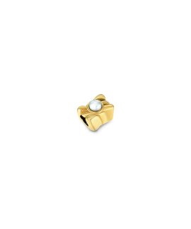 One Story Energy for Life Bow Gold Joia Charm Mulher OJCS26G