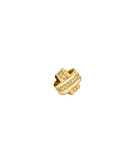 One Life Knot Crystal Gold Joia Charm Mulher OJCS32G