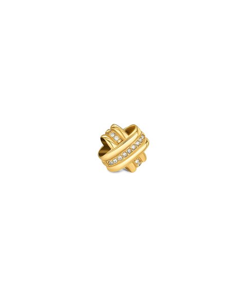 One Life Knot Crystal Gold Joia Charm Mulher OJCS32G