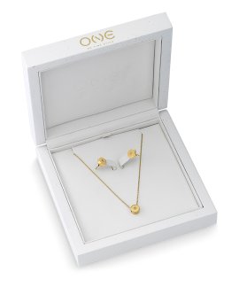 One Diamond Box Set Joia Colar Brincos Set Mulher OJDEN01