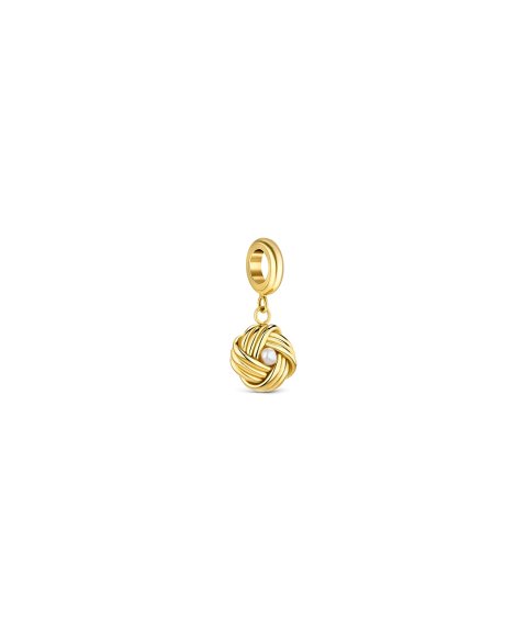 One Life Knot Pearl Gold Joia Charm Mulher OJEBC809