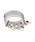 One Energy 7 Blessings Joia Pulseira Bangle Set Mulher OJEBMP7