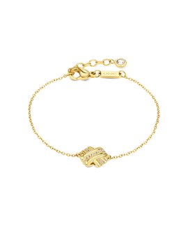 One Senhora Knot Crystal Gold Joia Pulseira Mulher OJKBE02G