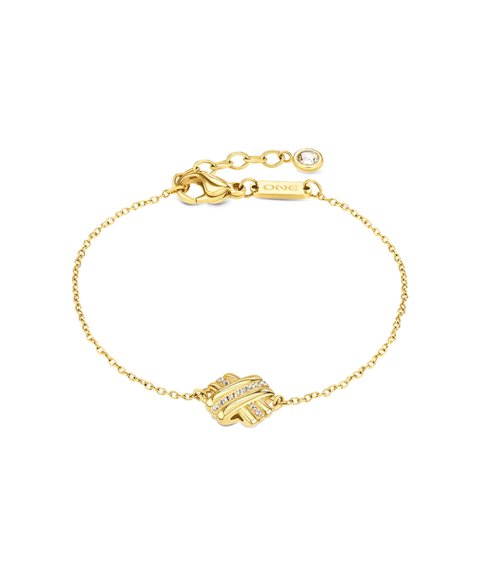 One Senhora Knot Crystal Gold Joia Pulseira Mulher OJKBE02G