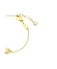 One Senhora Knot Triple Crystal Gold Joia Pulseira Mulher OJKBE03G