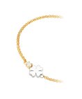 One Lucky Flower Crystal Gold Joia Pulseira Mulher OJLFB06G