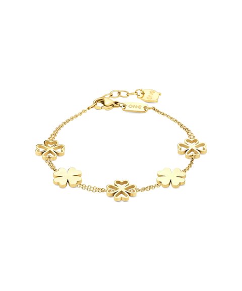 One Lucky Flower Double Gold Joia Pulseira Mulher OJLFB07G