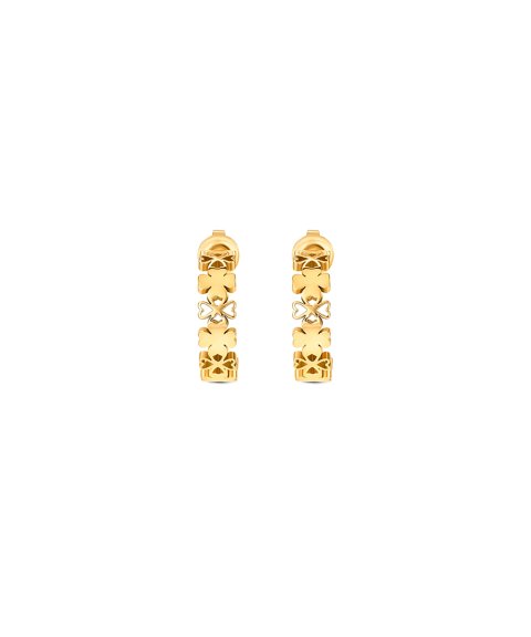 One Lucky Flower Hoop Gold Joia Brincos Mulher OJLFE06G