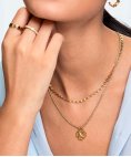 One Lucky Flower Crystal Gold Joia Colar Mulher OJLFN06G