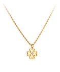 One Lucky Flower Crystal Gold Joia Colar Mulher OJLFN06G