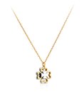 One Lucky Flower Crystal Bicolor Joia Colar Mulher OJLFN06SG
