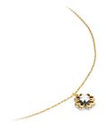 One Lucky Flower Crystal Bicolor Joia Colar Mulher OJLFN06SG
