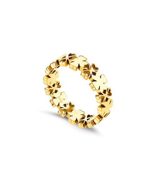 One Lucky Flower Gold Joia Anel Mulher OJLFR07G