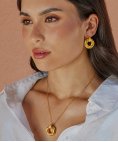 One Senhora Neckmess Bellure Gold Joia Colar Mulher OJNN111G