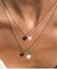 One Neckmess Pink Heart Joia Colar Mulher OJNN23G