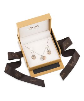 One Porto Joia Colar Brincos Set Mulher OJPPK01SR