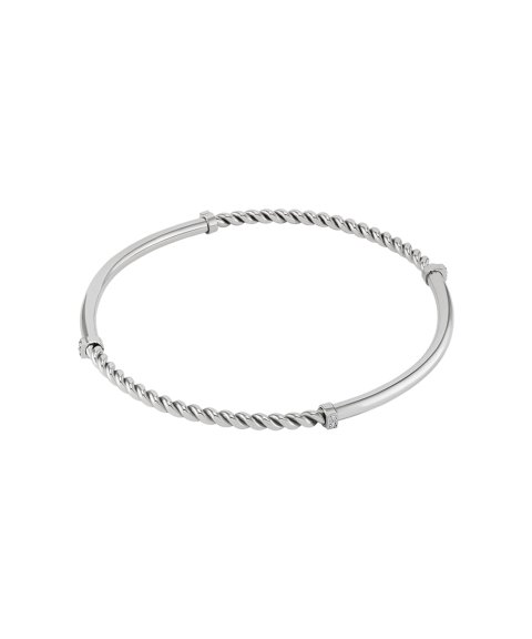 One Silvery Circle Joia Pulseira Bangle Mulher OJSCB01S