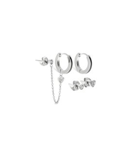 One Silvery Four Joia Brincos Set Mulher OJSESF03S