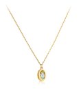 One Birthstone Março Joia Colar Brincos Set Mulher OJSET24G03