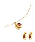 One Birthstone Julho Joia Colar Brincos Set Mulher OJSET24G07