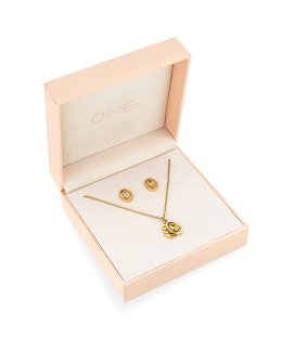 One Birthstone Outubro Joia Colar Brincos Set Mulher OJSET24G10