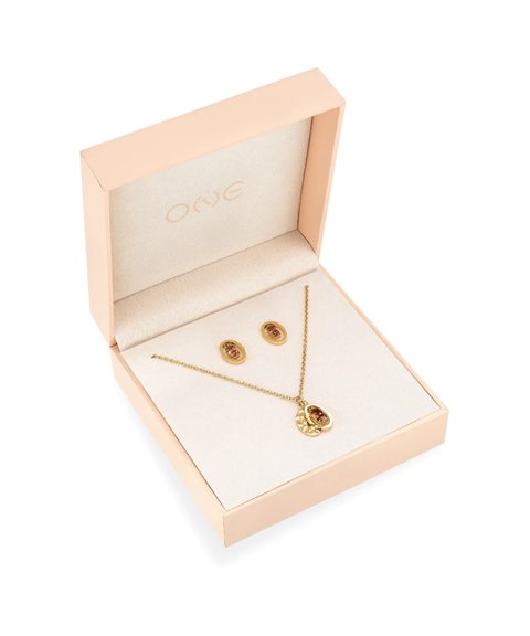 One Birthstone Novembro Joia Colar Brincos Set Mulher OJSET24G11