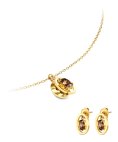 One Birthstone Novembro Joia Colar Brincos Set Mulher OJSET24G11