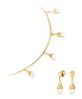 One Sea Pearl Joia Colar Brincos Set Mulher OJSET26G