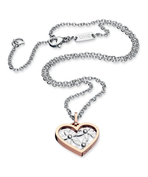 One Urban Flower Heart Joia Colar Mulher OJUN03 One Urban Flower Heart Joia Colar Mulher OJUN03