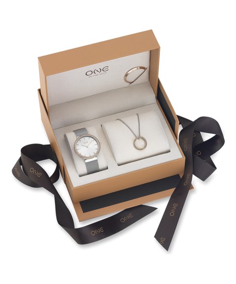 One Hoop Box Relógio Colar Set Mulher OL8252WA91L