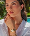 One Box Dazzle Relógio Pulseira Bangle Set Mulher OL9480BB61L