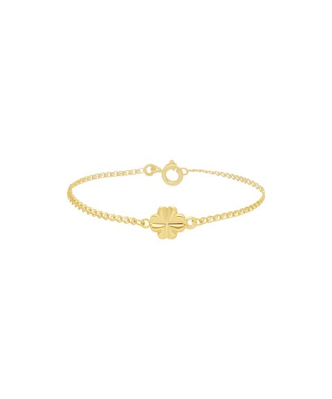 DonaZinda Trevo Joia Pulseira Ouro 19.2K Menina OPU4134T15CM DonaZinda Trevo Joia Pulseira Ouro 19.2K Menina OPU4134T15CM