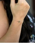 DonaZinda Trevo Joia Pulseira Ouro 19.2K Menina OPU4134T15CM DonaZinda Trevo Joia Pulseira Ouro 19.2K Menina OPU4134T15CM