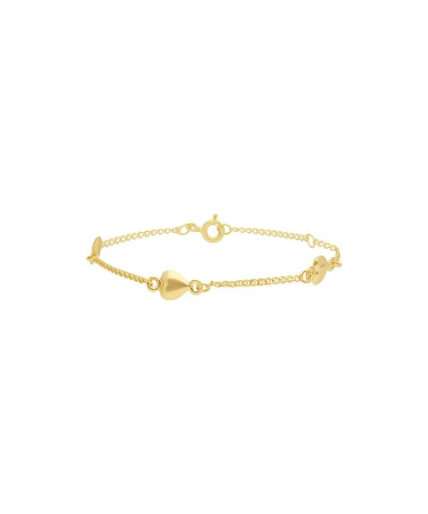 Pereirinha Corações Joia Pulseira Ouro 19.2K Menina OPU428515CM Pereirinha Corações Joia Pulseira Ouro 19.2K Menina OPU428515CM