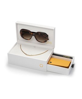 One Powerful Box Turtle Colar Óculos de Sol Set Mulher OSBHS4551TCC321H