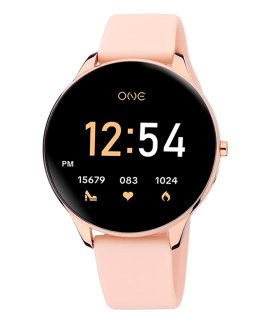 One Slim Rosegold Silicone Relógio Smartwatch Mulher OSW4191RS61L