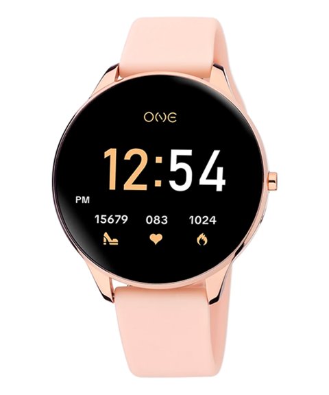 One Slim Rosegold Silicone Relógio Smartwatch Mulher OSW4191RS61L