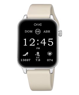 One Frame Bege Silicone Relógio Smartwatch Mulher OSW4197SS61L