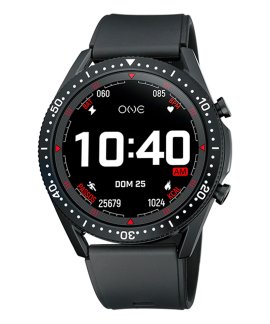 One Men Core Black Silicon Relógio Smartwatch Homem OSW4361BS62L