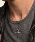Thomas Sabo Cross Of Life Ankh With Scarab Joia Pendente Colar PE778-643-11 Thomas Sabo Cross Of Life Ankh With Scarab Joia Pendente Colar PE778-643-11