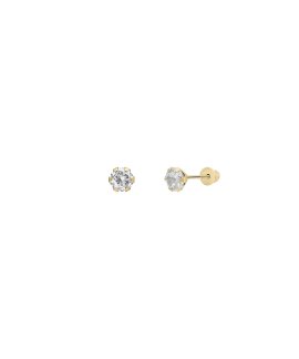 Pereirinha Solitário 3mm Joia Brincos Ouro 19.2K PEO192BR1058