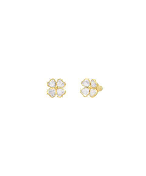 Pereirinha Trevo Joia Brincos Ouro 19.2K PEO192BR4485