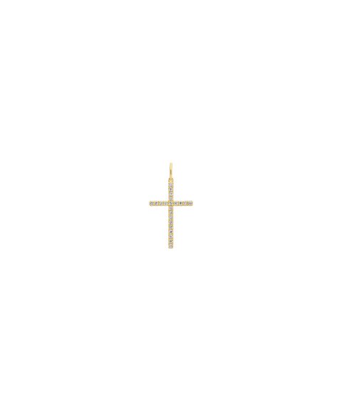 Pereirinha Cruz Joia Pendente Colar Cruz Ouro 19.2K e Diamante Mulher PEOMJ4627CRJOA15MM