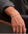 Pereirinha Clássicos Malha Barbela Joia Pulseira Ouro 19.2K Homem PEOPUL2721CM