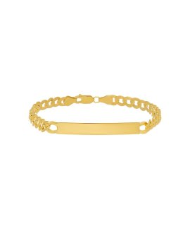Pereirinha Clássicos Malha Barbela com Chapa Joia Pulseira Ouro 19.2K Homem PEOPUL28CH21CM