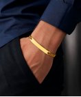 Pereirinha Clássicos Malha Barbela com Chapa Joia Pulseira Ouro 19.2K Homem PEOPUL28CH21CM